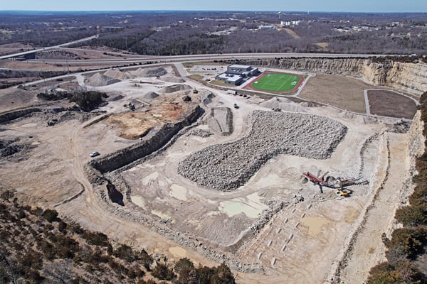 Capital Quarries, one of four companies that recently reorganized as Capital Aggregates, produced 3.5 million tons of material last year. Photo: Capital Aggregates